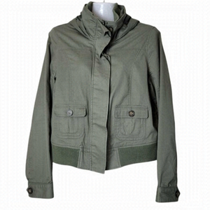 𝅺LOVE Tree Utility Style Hooded Jacket Army Green L